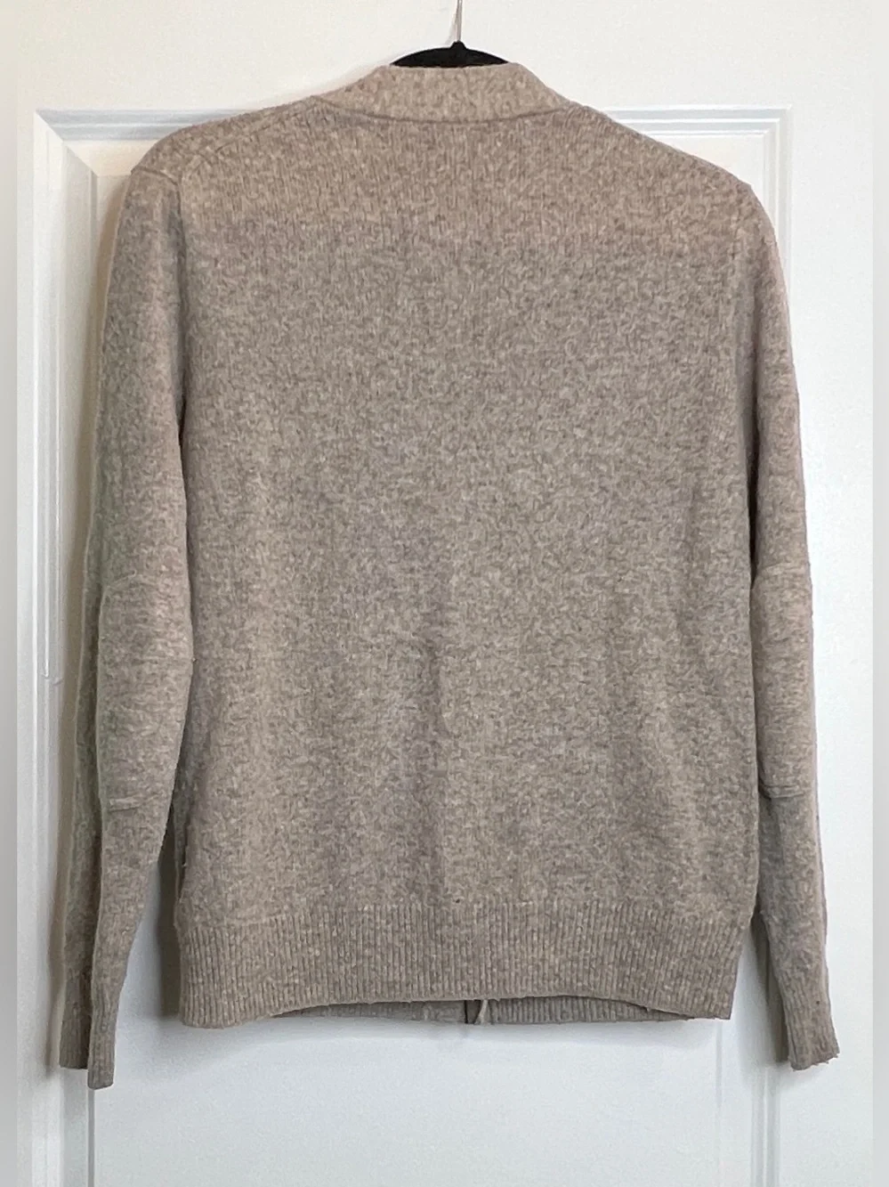 J. Crew Slim Fit Merino Wool Alpaca Cardigan Sweater Medium Tan Elbow Patches